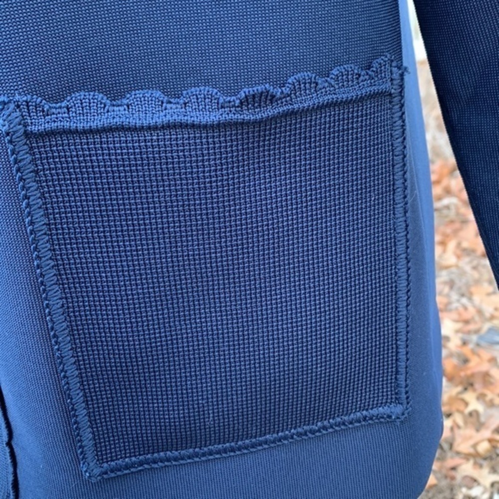 Vintage Hedy Knit of California Navy Blue Open Cardigan Sweater Medium